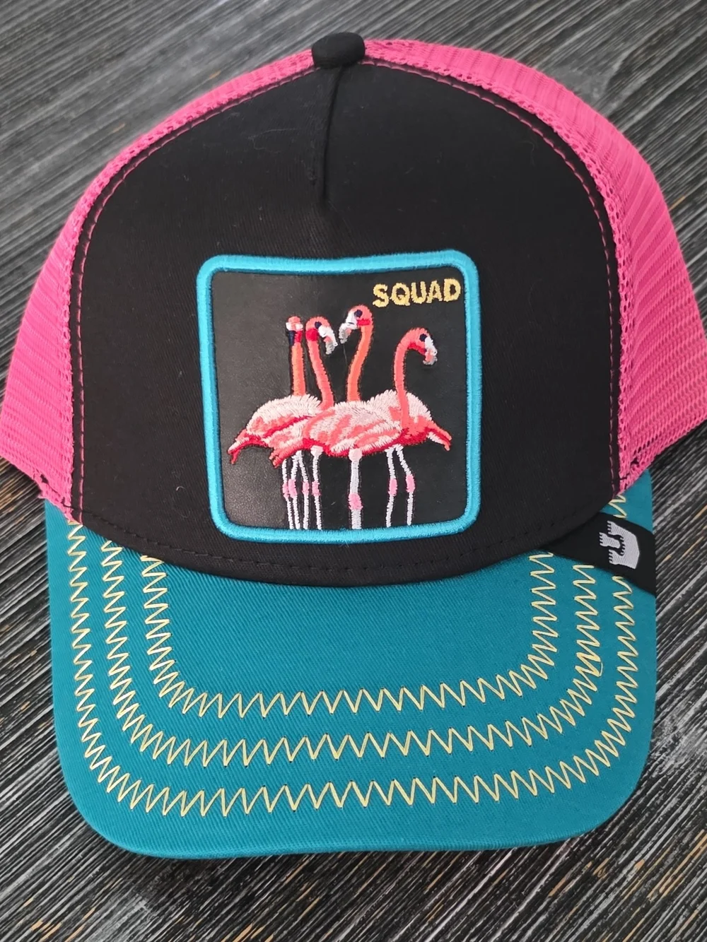 The Farm Flamingo Squad Trucker Hat - Pink & Teal